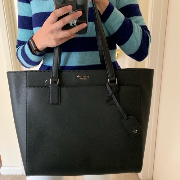 KATE SPADE NEW YORK BLACK BAG CAMERON LAPTOP TOTE - Picture 4 of 8